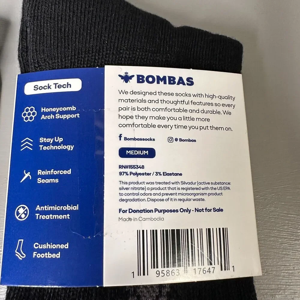 BOMBAS Sock Tech Black Medium